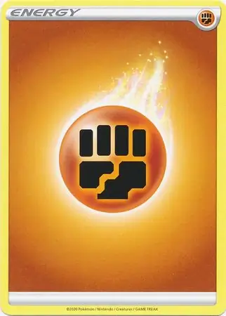 Fighting Energy Reverse Holo Pokemon card from Sword & Shield